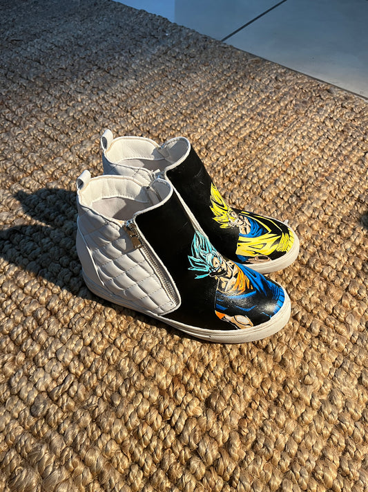 Dragon Ball Z Hand-Painted Wedge Sneakers